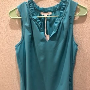 Rose and Olive Sleeveless Blouse